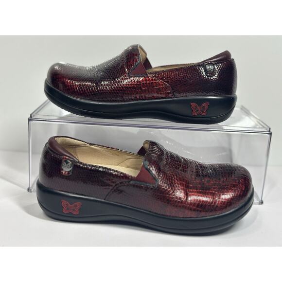 Alegria Keli Pro Garnet Snake Professional Slip On Mules Nursing Clogs W6 EU37 - Picture 1 of 9